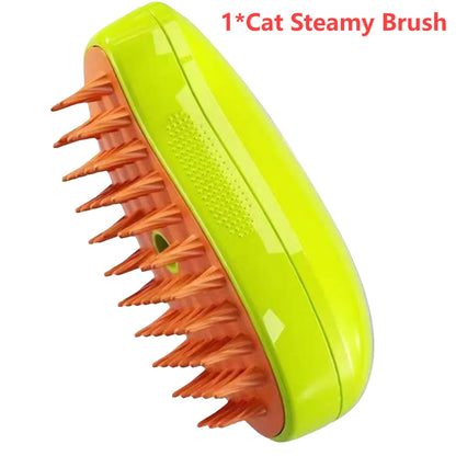 3 in 1 Cat Steamy Brush Dog Grooming Comb Self Cleaning Steam Cat Brush for Massage Dog Cat Hair Remover Comb Pet Grooming Brush